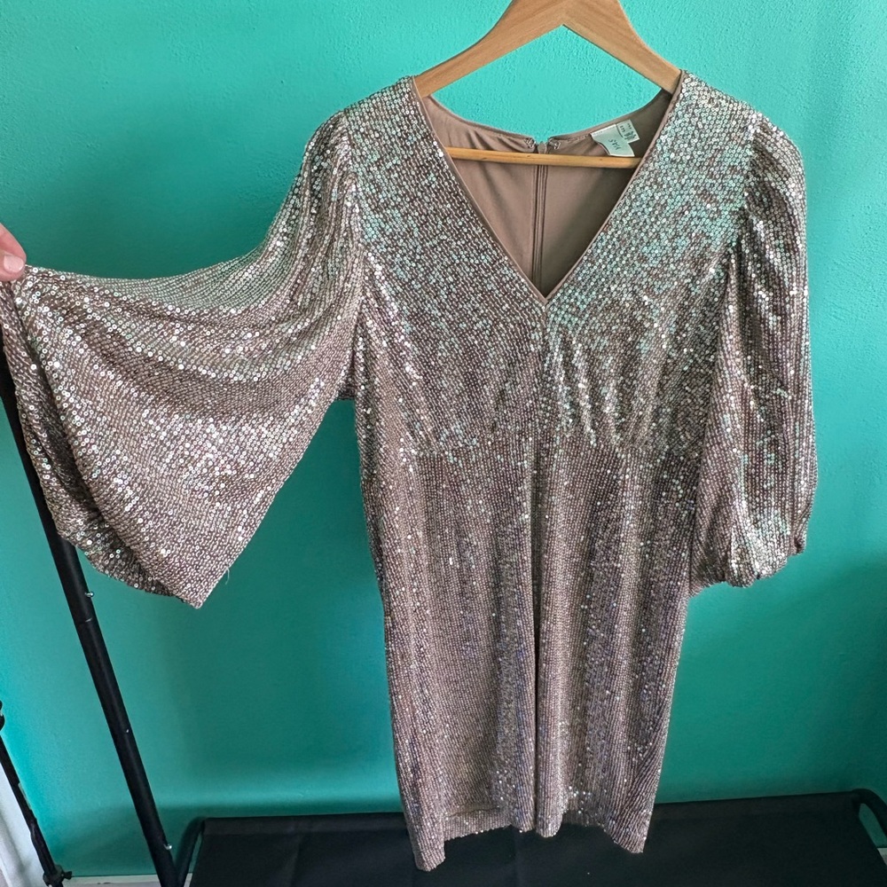 Gorgeous Sequin V-Neck Dress